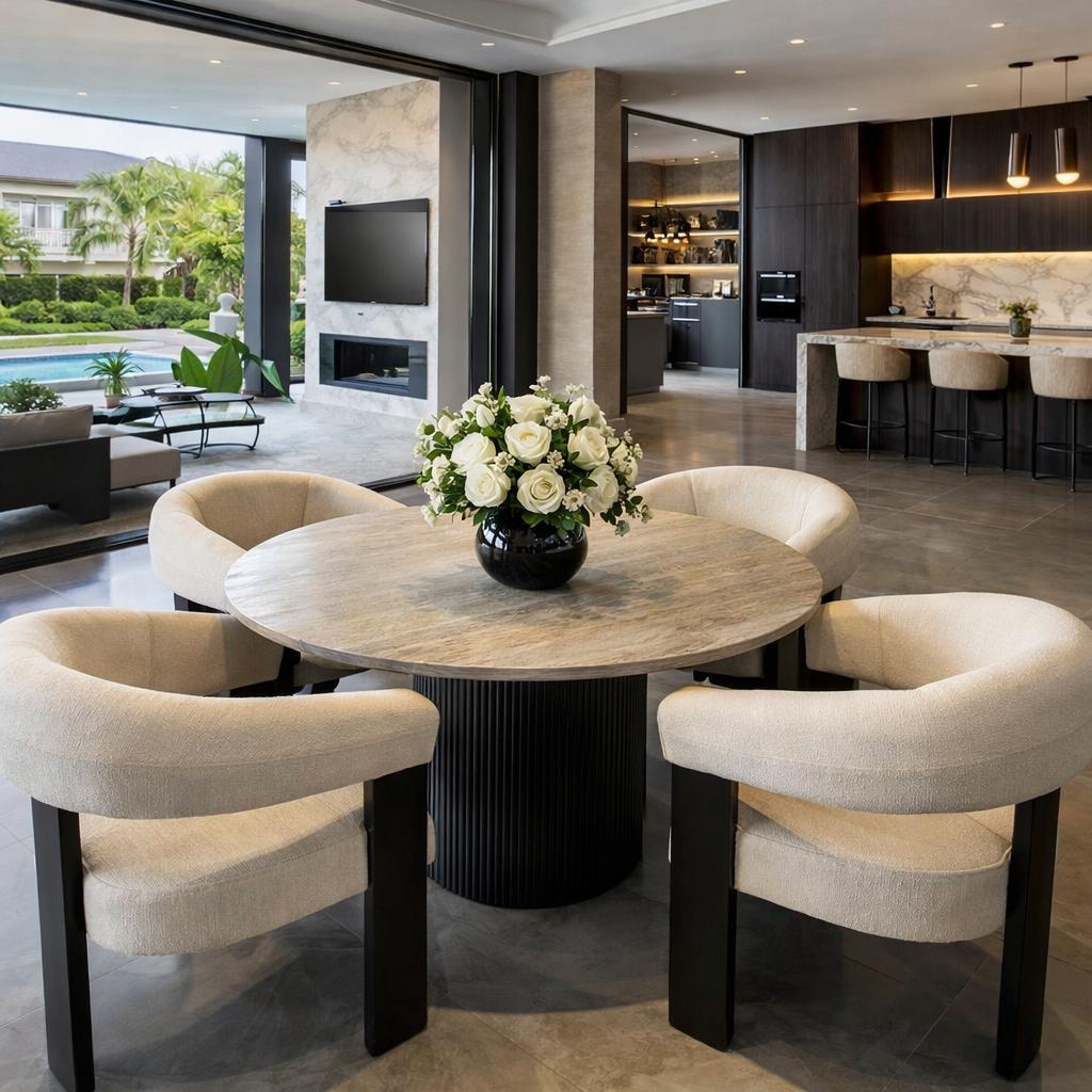 Monaco Luxe 4 Seater Dining Set